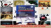 PDF Download  Glencoe Medical Assisting Review Passing the CMA and RMA Exams Student Text with CD ROM PDF Full Ebook