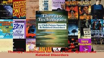 PDF Download  Therapy Techniques for Cleft Palate Speech and Related Disorders PDF Online