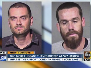 Two more luggage thieves busted at Sky Harbor
