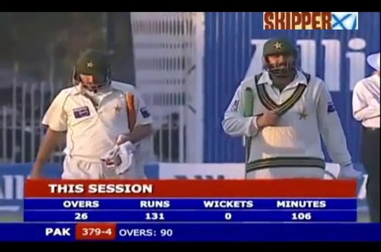 Shahid Afridi 156 off 78 Balls (9 sixes & 13 fours) in Test Match vs India (2005