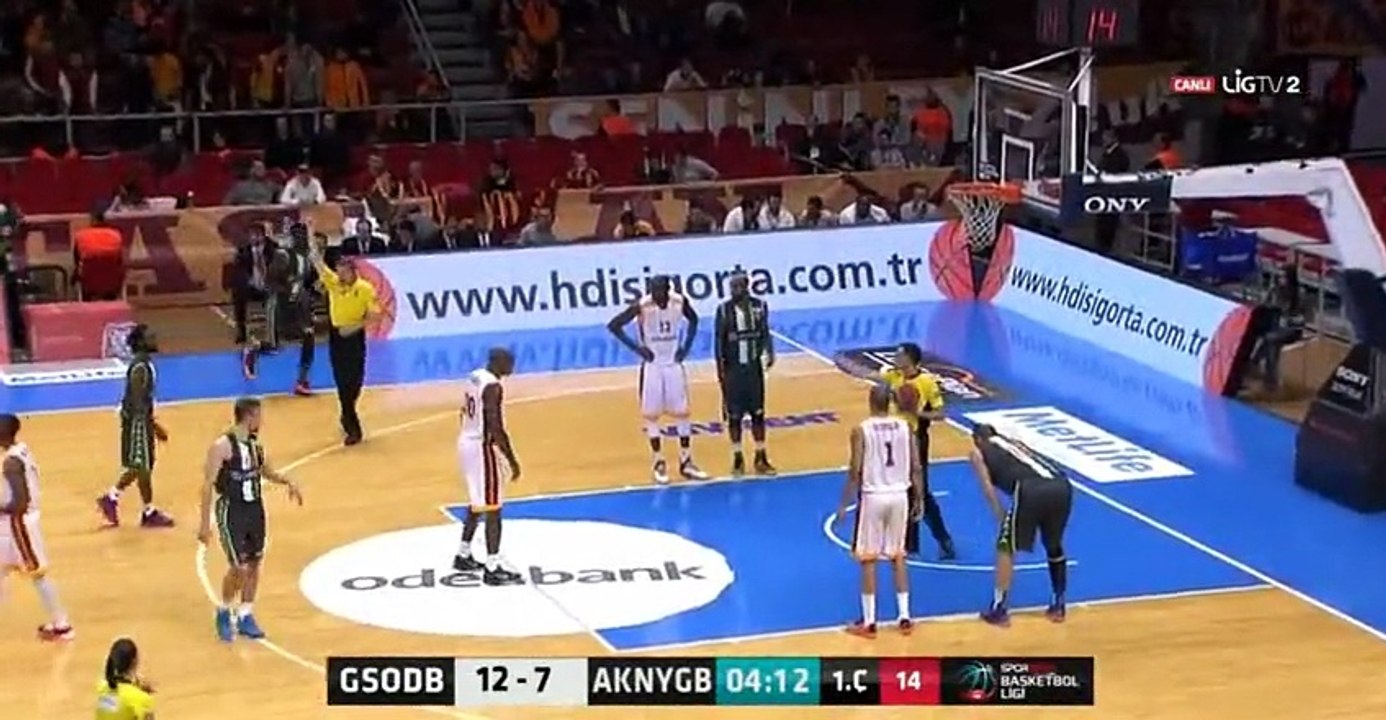 BSL 9. Hafta | Galatasaray Odeabank-Akın Çorap Yeşil Giresun İlk Yarı