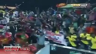 Muhammad Amir Takes a Wicket after being hit for a Boundary