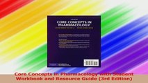 Core Concepts in Pharmacology with Student Workbook and Resource Guide 3rd Edition Read Online