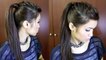 Nicole Scherzinger French Braid Edgy Ponytail Hairstyle for Medium Long Hair Tutorial