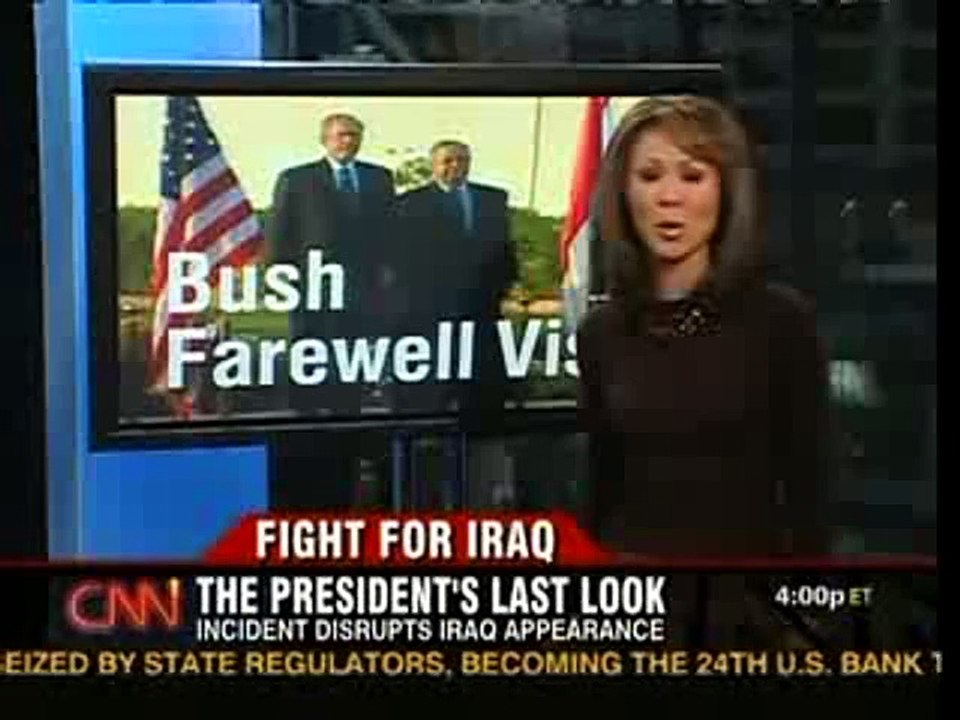 Bush Shoe Incident in Iraq {CNN}