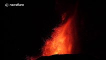 Stunning eruption of Mount Etna