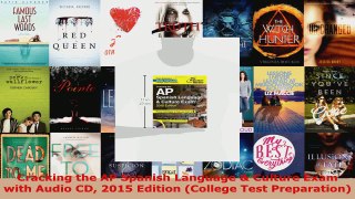 Read  Cracking the AP Spanish Language  Culture Exam with Audio CD 2015 Edition College Test Ebook Free