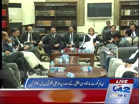 Supreme Court Bar Association President Barrister Ali Zafar press conference