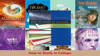 Read  How to Study in College EBooks Online