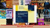Read  Computational Geometry Algorithms and Applications 3th third edition Ebook Free