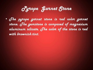 Types of Garnet Stone