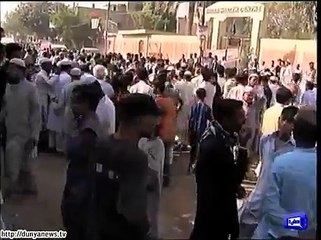 Five injured in election-related clashes between supporters in Karachi.