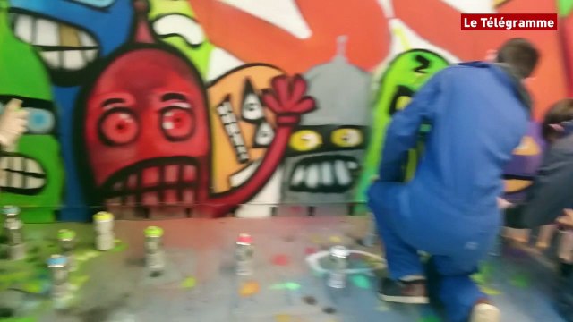 Lannion. Des élèves de CAP du lycée Le Dantec se mettent au graff