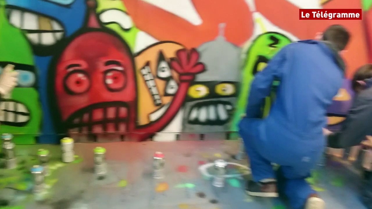 Lannion. Des élèves de CAP du lycée Le Dantec se mettent au graff