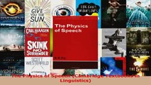Read  The Physics of Speech Cambridge Textbooks in Linguistics EBooks Online