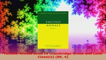 Tacitus Annals Book IV Cambridge Greek and Latin Classics Bk 4 Download