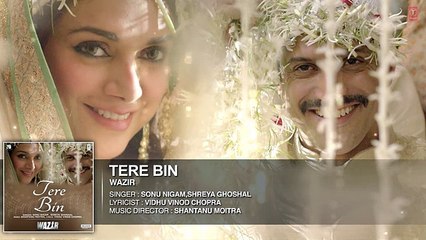 'TERE BIN' Full Song  Wazir  Farhan Akhtar, Aditi Rao Hydari  Sonu Nigam, Shreya Ghoshal