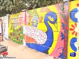 Wall painting campaign started in Dharampura Lahore.