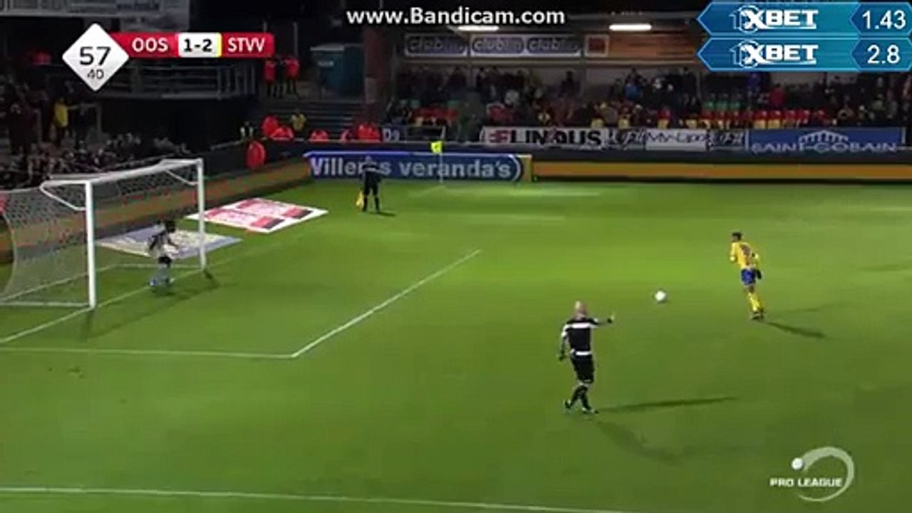 KV Oostende - Sint-Truiden 1-2 Edmilson Junior Penalty
