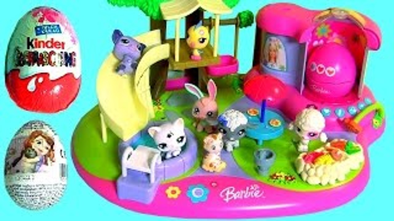 Barbie Love n Care Surprise Pets Park Playset Talking Barbie Doll with Slide Pool Swing K