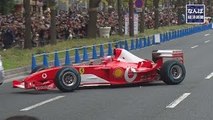 【Ferrari F2003-GA】御堂筋を疾走するフェラーリのF1カー【中野信治】