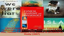 Read  Clinical Anatomy and Physiology for Veterinary Technicians 2e 2nd second Edition by Ebook Free