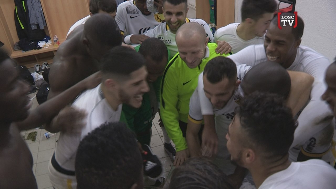 La joie des Lillois dans le vestiaire