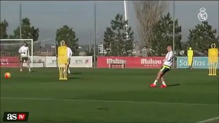 Conexion Modric - Cristiano en el entreno- ¡Que gran pase! 05.12.2015