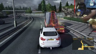 Euro Truck Simulator 2 |146 km/h |2500BHP mod |Logitech G27 |delivery |crash |feet/pedals