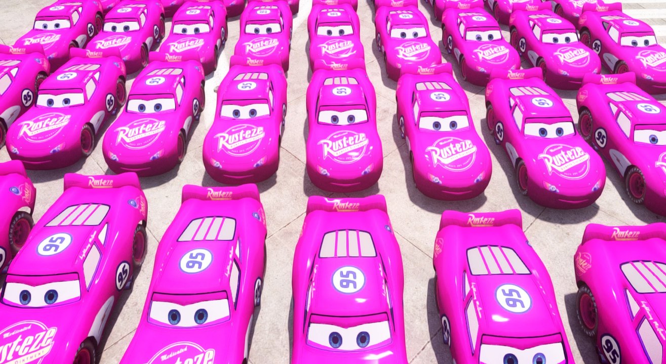 100 PINK MCQUEEN CARS for Elsa The Snow Queen (Frozen) ! FUNNY