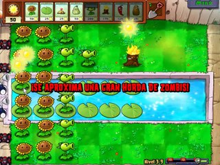 Plantas Vs. Zombies - Gameplay - Nivel 3 - 9