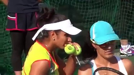 HD Video Sania Mirza Practice Match