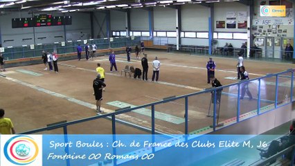 Premier tour tir progressif, Club Elite masculin J6, Fontaine contre Romans, Sport Boules, saison 2015-2016