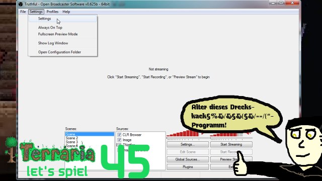 Terraria Let's Spiel (Let's Play) 45: OBS und die versaute Aufnahme