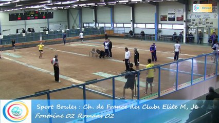 Premier tour tir rapide en double, Club Elite masculin J6, Fontaine contre Romans, Sport Boules, saison 2015-2016