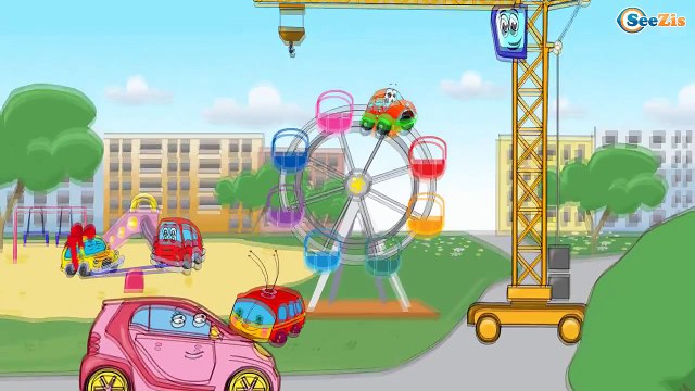 ✔ Мультики про машинки все серии. Кран — строительство детской площадки - Car Cartoons for kids ✔