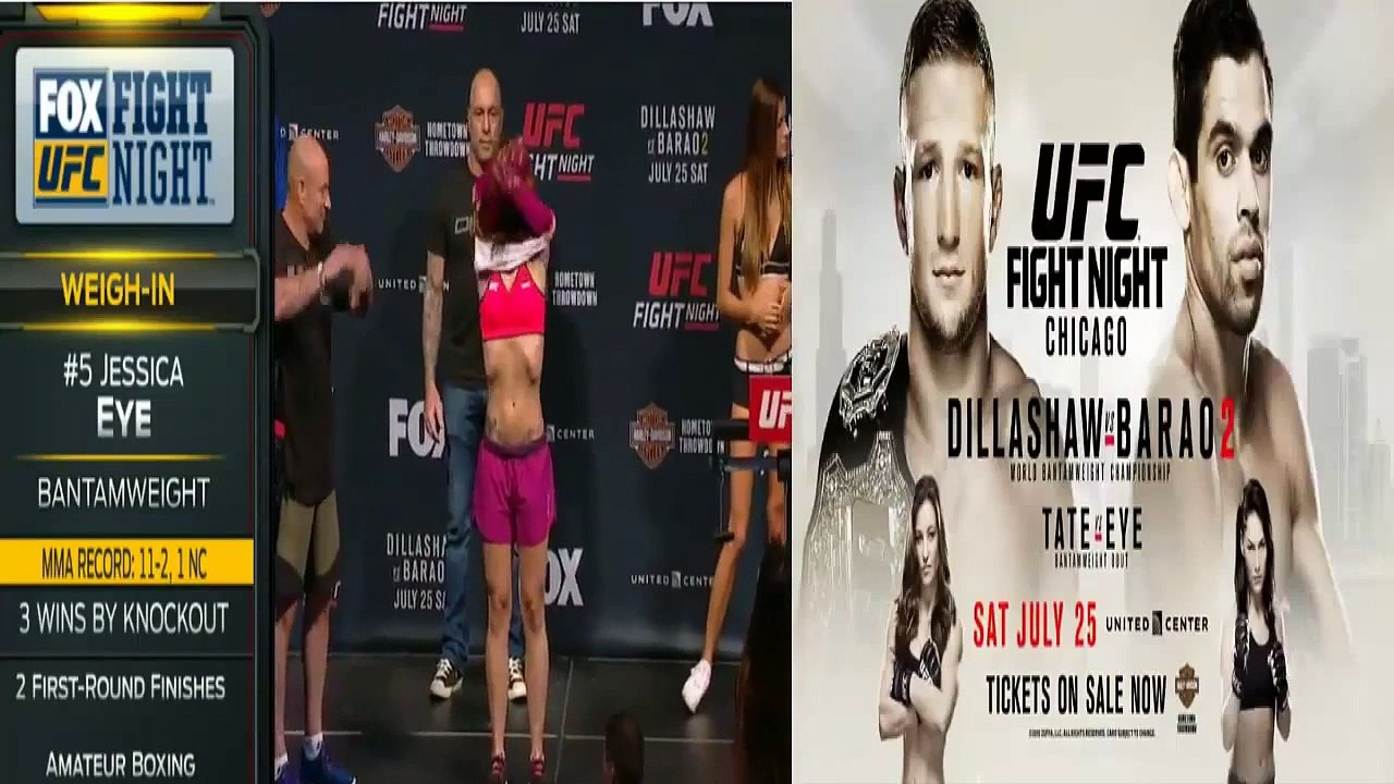Miesha Tate vs Jessica Eye Weigh In Highlights