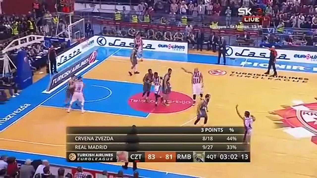 -Fantastic Slam Dunk Maik Zirbes  KK Crvena Zvezda vs  BC Real Madrid-