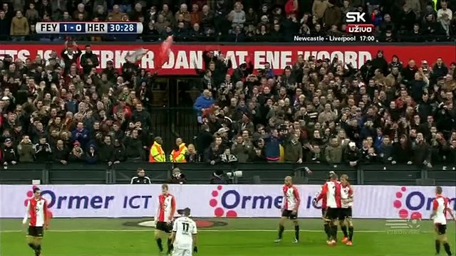 1-0 Eljero Elia Goal Holland Eredivisie - 06.12.2015, Feyenoord 1-0 Holland Eredivisie