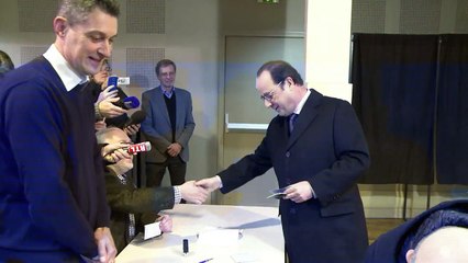 Régionales 2015: François Hollande a voté à Tulle