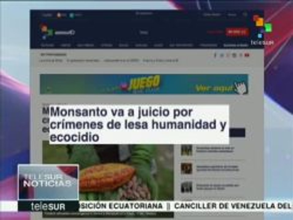 Monsanto es acusada de ecocidio por desarrollar y vender glifosato