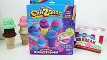 CRA*Z*SAND Sweet Treats Mold N Play Ice Cream Playset Helados Arena Mágica Play Food Toy