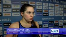 20151206 Fanny LECLUYSE Winner of Womens 200m Breaststroke