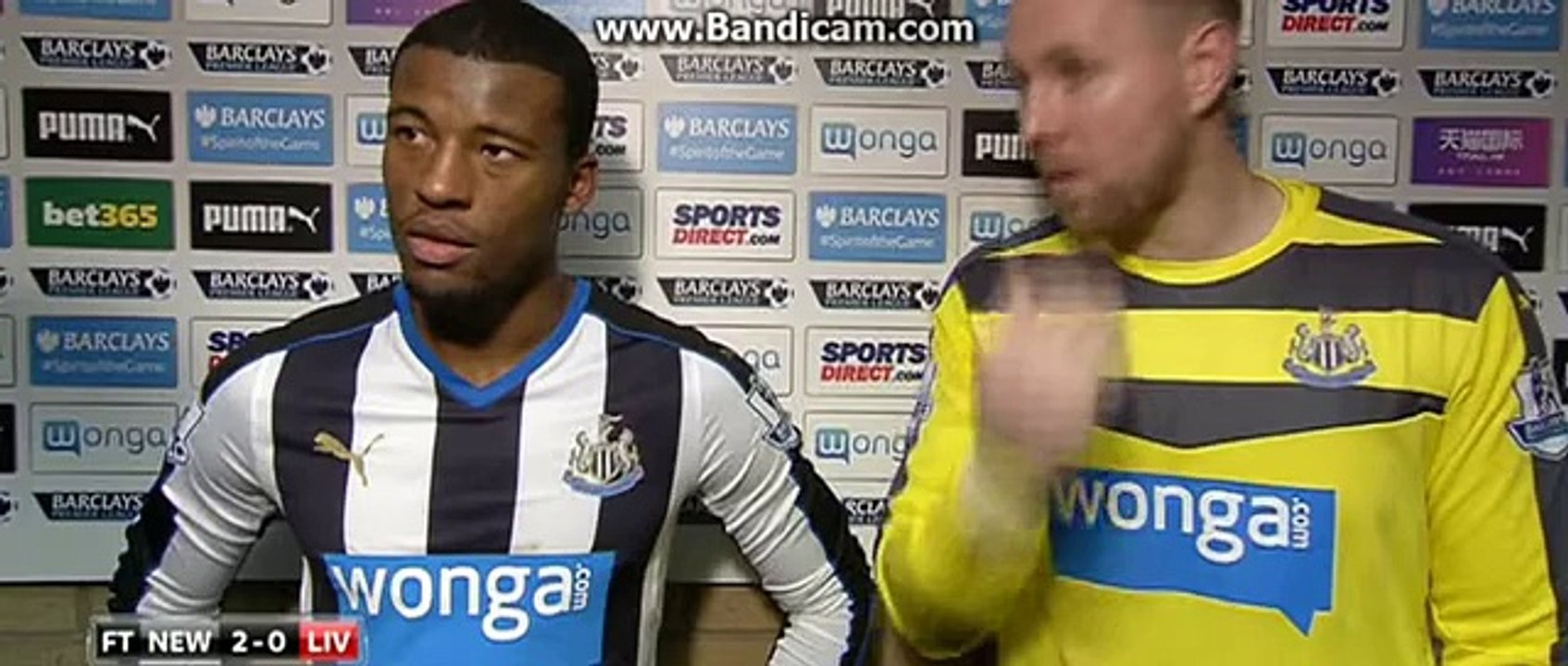 Newcastle 2-0 Liverpool - Wijnaldum and Robert Elliot Post Match Interview