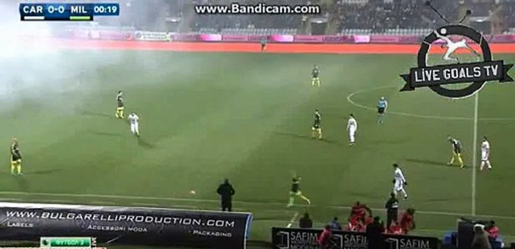 Carlos Bacca Great Shot - Carpi FC 1909 vs AC Milan - Serie A - 06.12.2015