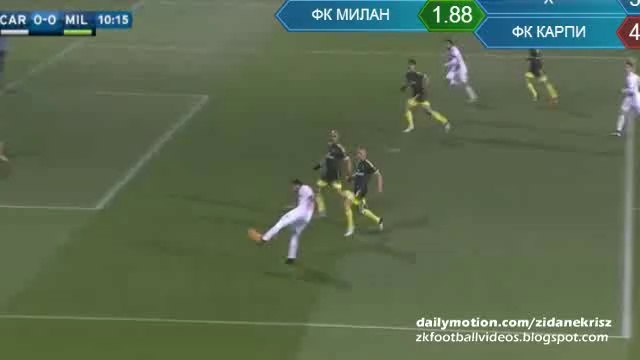 Marco Borriello Fantastic Chance - Carpi - AC Milan 06.12.2015 HD Serie A