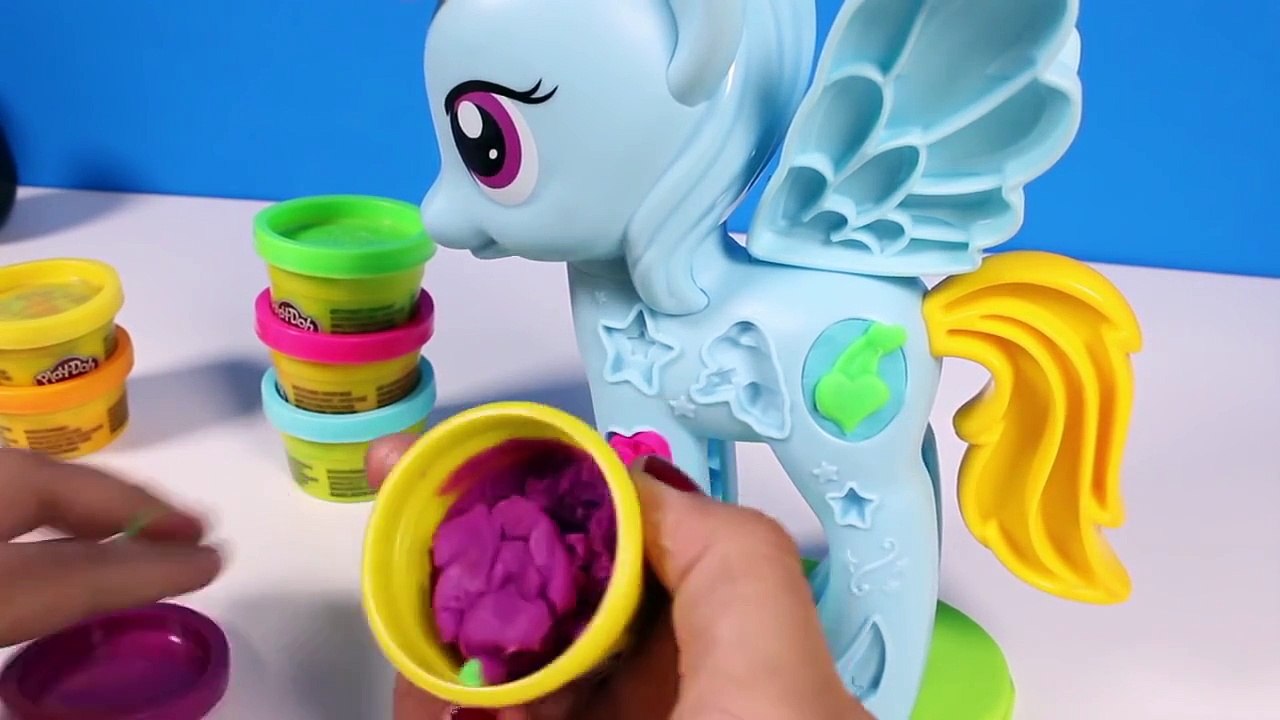 Play Doh My Little Pony Rainbow Dash Style Salon Playset MLP Playdough Toy Videos
