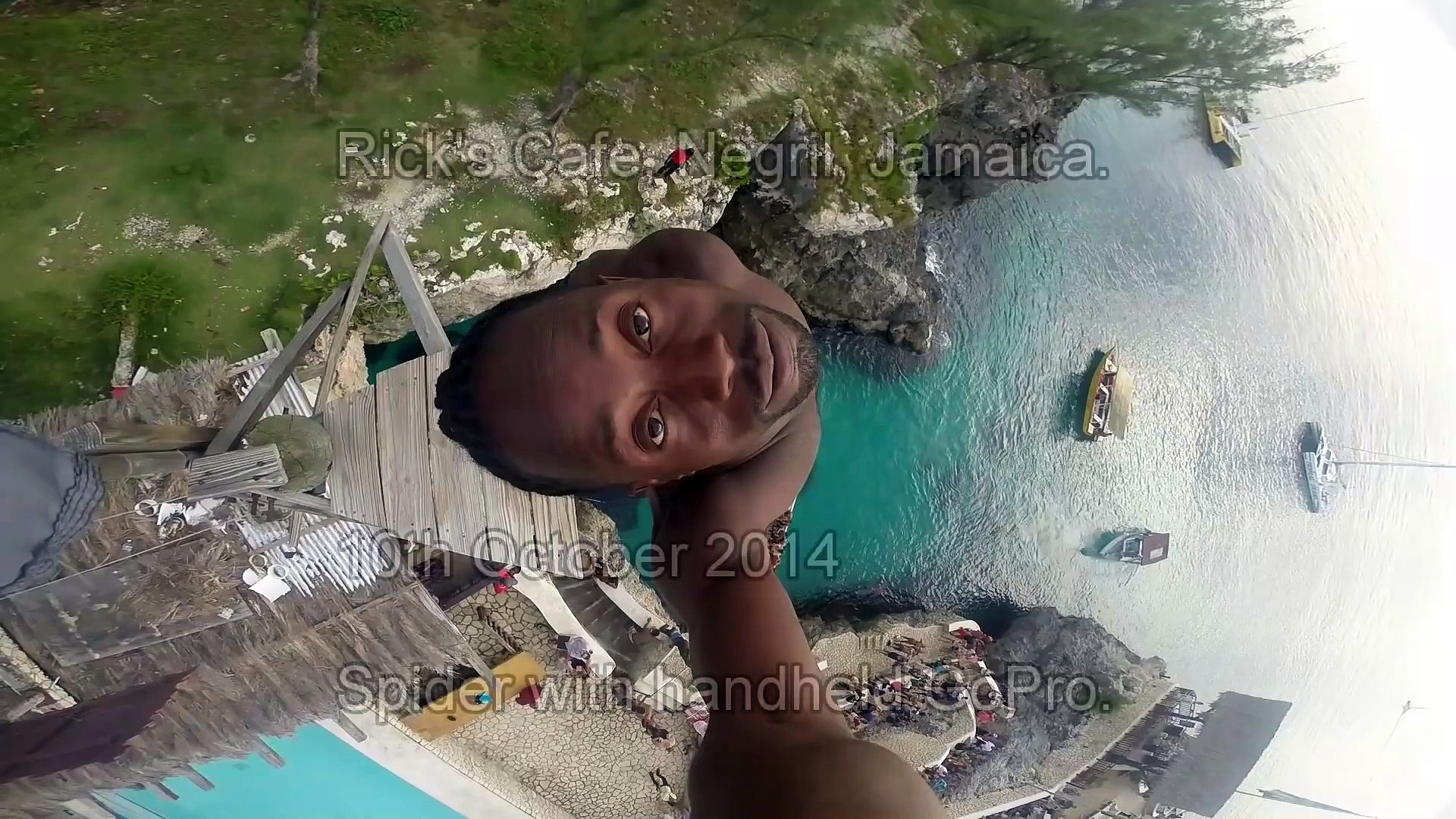Jamaicano filma salto suicida