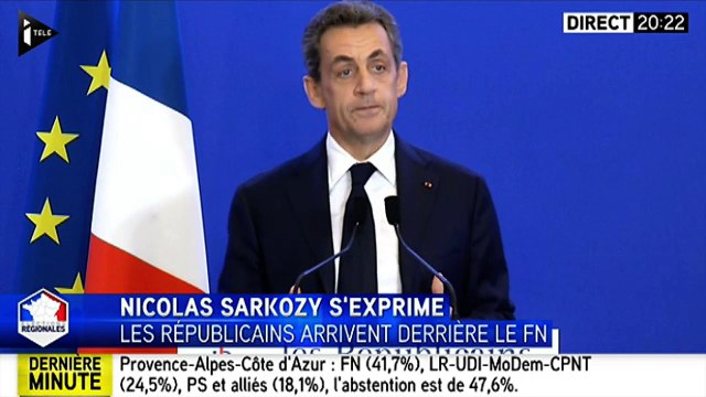 Régionales 2015 : la réaction de Nicolas Sarkozy