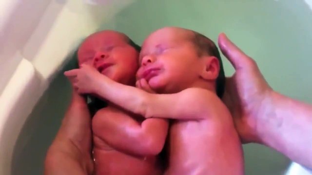 Близнецы не осознали еще что родились